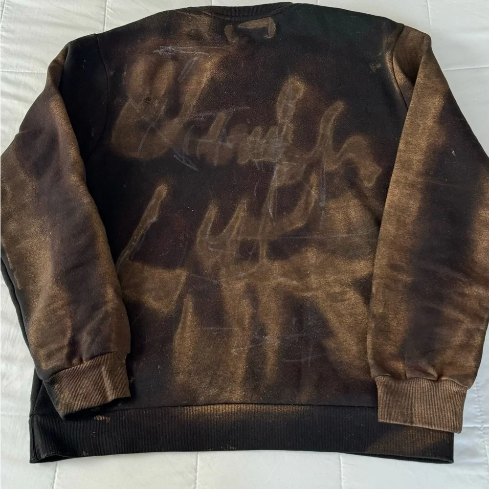 Vintage Black Bleached Crewneck Sweater - Picture 7 of 11